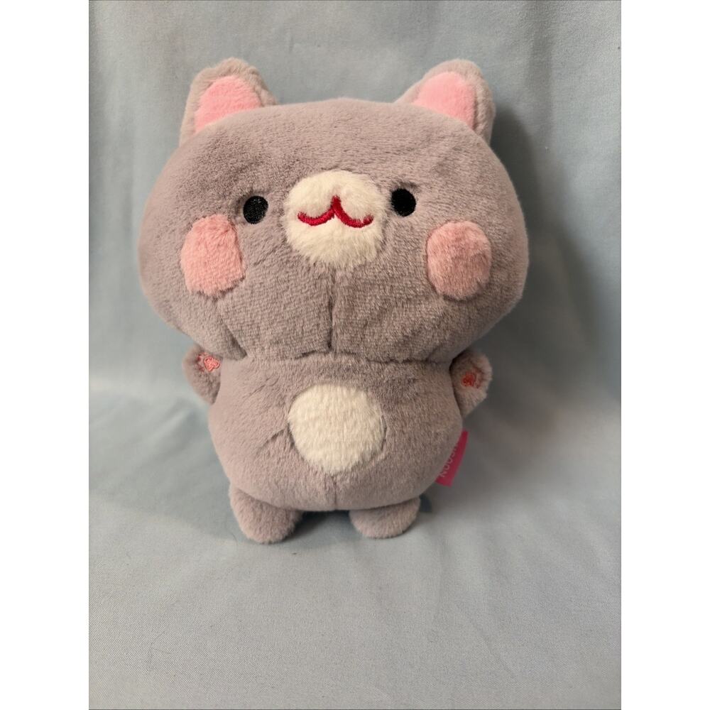 Dusoon 2021 Grey and White Pink Cat 8” (H)